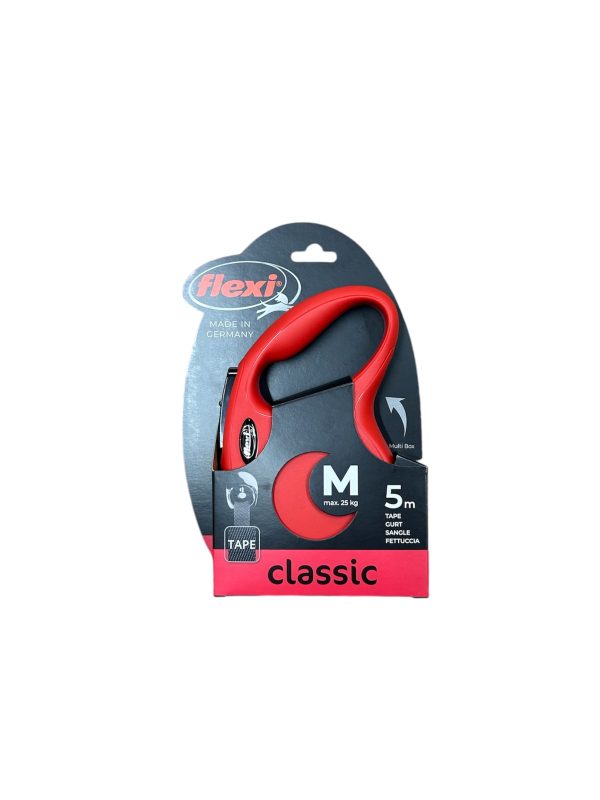 Flexi Classic Red Tape Lead 5m